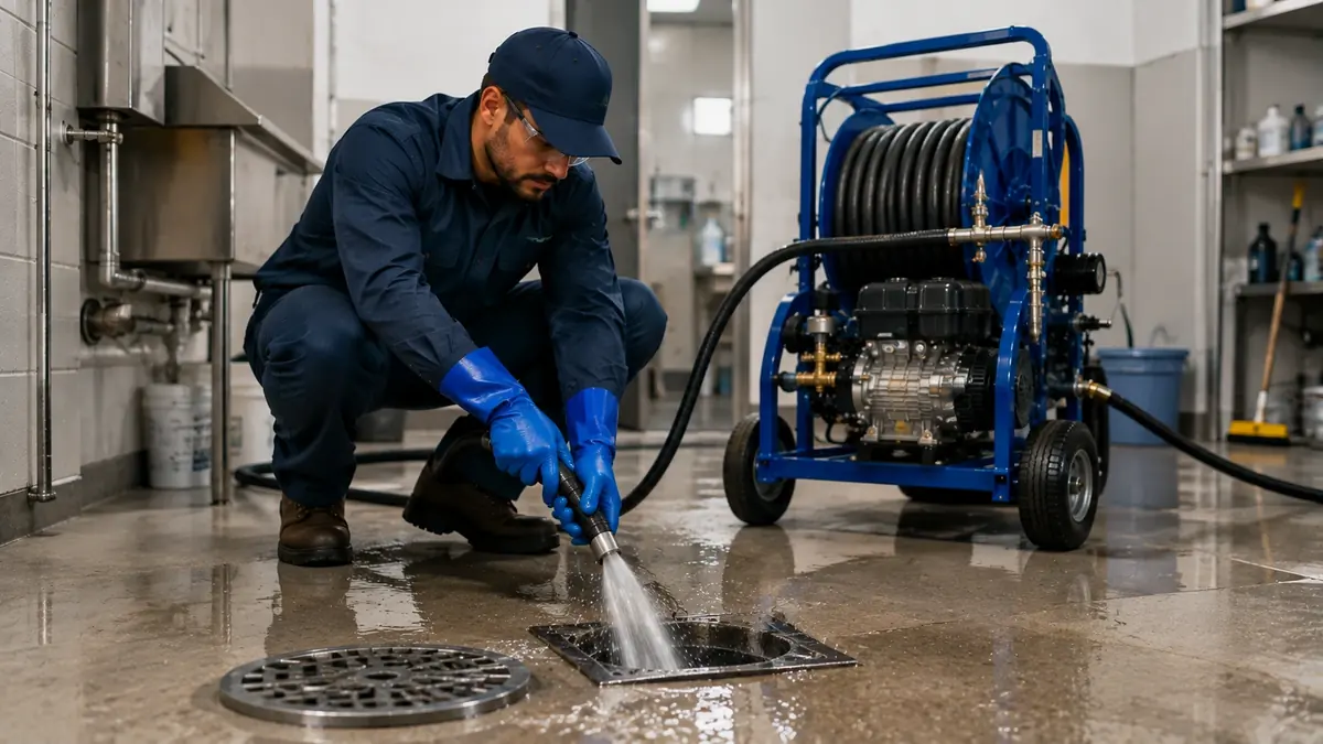 Floor Drain Hydro Jet Cleaning in Emeryville