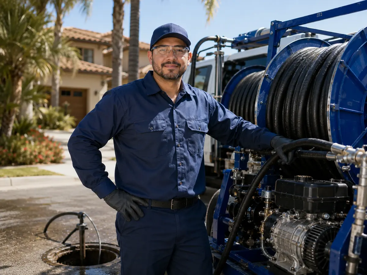 Hydro jet sewer cleaning in Emeryville