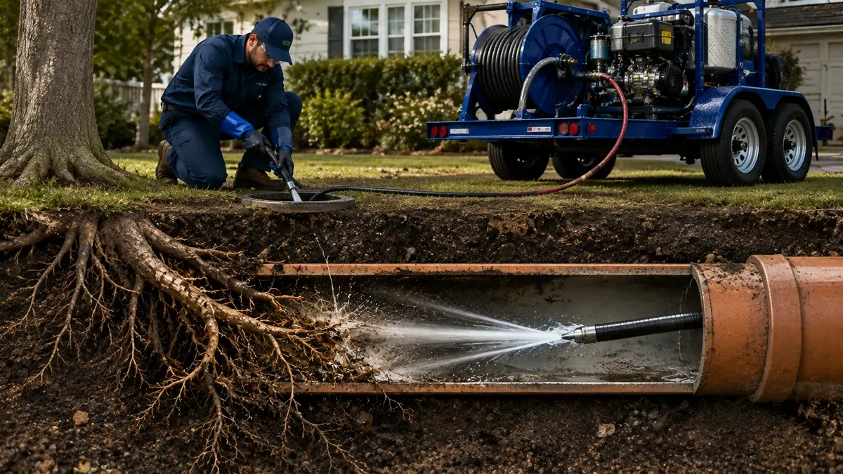 Tree Root Removal with Hydro Jetting in Emeryville